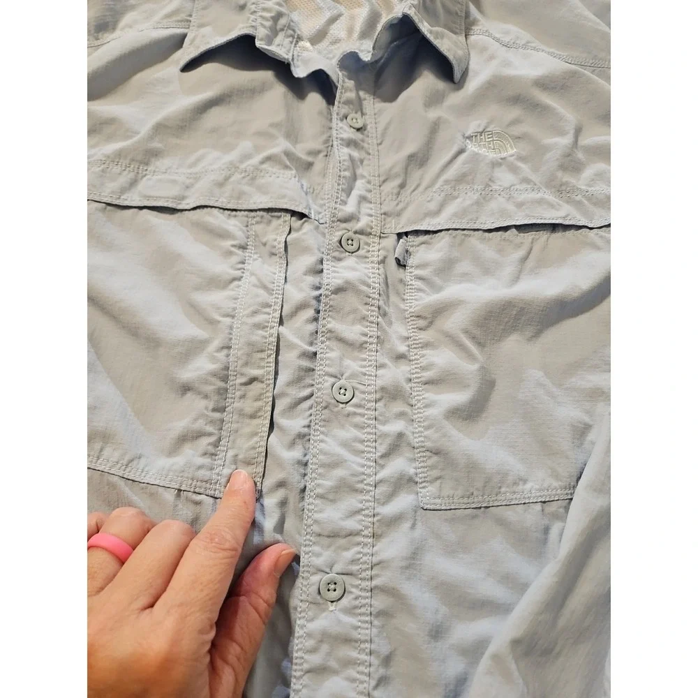 The North Face Tek Wear Mens Nylon Long Sleeve Vented Fishing Hiking Shirt(A1032